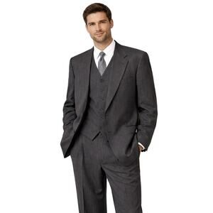 Savile Row 3-Piece Wool Suit Mens Freeds Canada Jacket Vest Pants Tailored